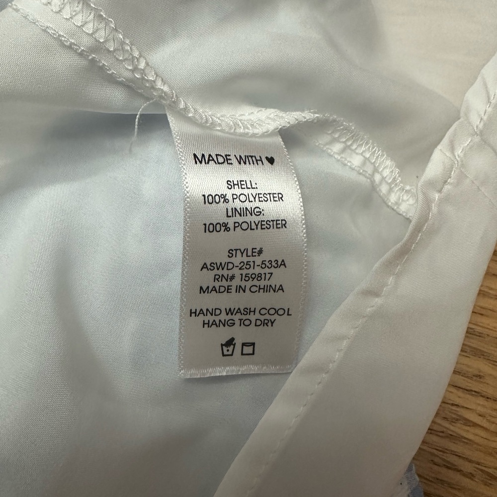 Arula Altar'd State NWOT gingham embroidered tiered mini dress 0X, 20" Ptp - Picture 4 of 9